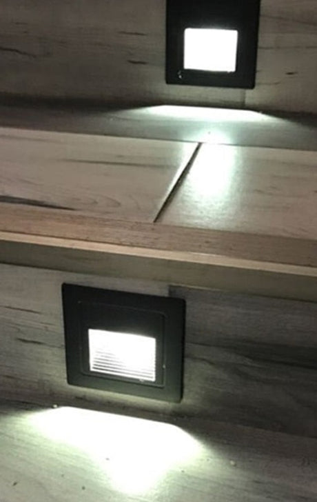 Outdoor Led Step Light IP65 Aluminum Embedded Staircase Corner Lamp Waterproof Recessed Wall Stair Lamp Footlight
