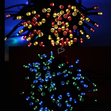 22M 200 Led Christmas Tree Garland Houses/Street Garden Waterproof Solar Chain String Fairy Lights Outdoor Valentines Decoration