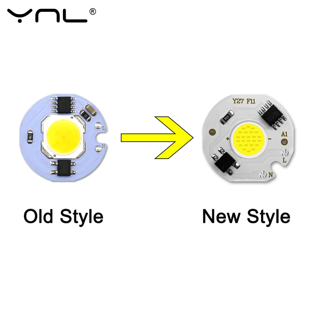 LED COB Chip 5Pcs Lampada 220V 9W 7W 5W 3W Smart IC For DIY LED Light Bulb Downlight Spotlight No Need Power Supply