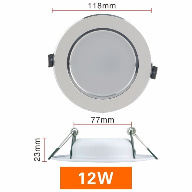 LED Downlight 220V 230V 240V Round Recessed Lamp 3W 5W 7W 9W 12W Led Bulb Bedroom Kitchen Indoor LED Spot Lighting