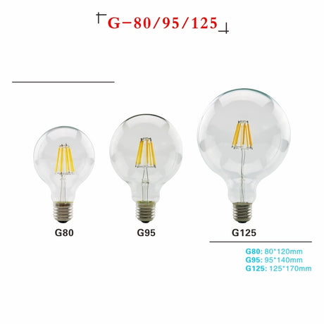 LED Filament Bulb E27 Retro Edison Lamp 220V E14 Vintage Candle Light Globe Chandelier Lighting COB Home Decors Light
