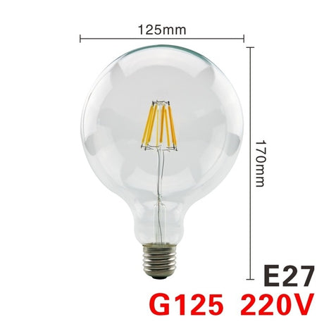 LED Filament Bulb E27 Retro Edison Lamp 220V E14 Vintage Candle Light Globe Chandelier Lighting COB Home Decors Light