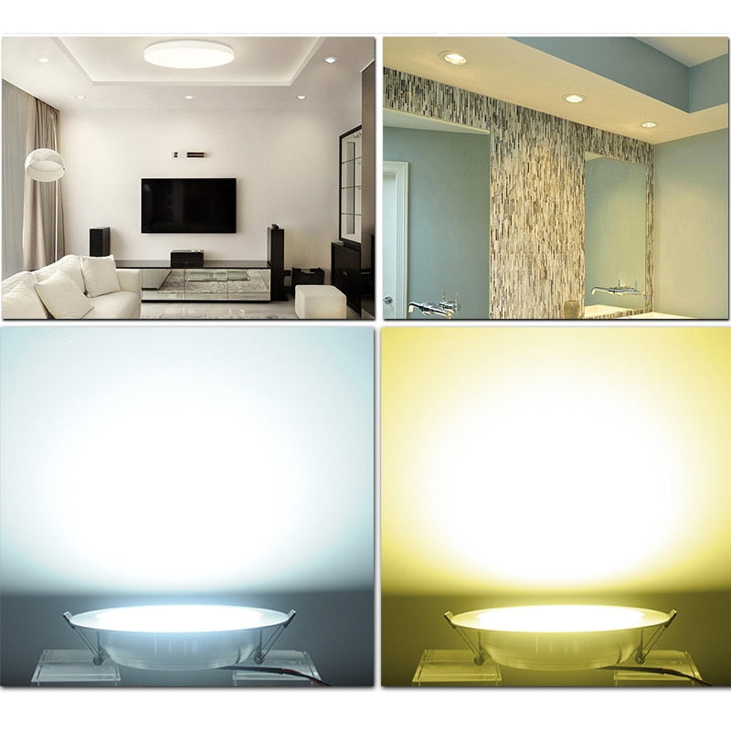 LED Downlight 10pcs 3w 5w 7w 9w 12w 18w AC 220V 240V Aluminum Ultrathin downlight Indoor LED Ceiling Round Recessed Waterproof