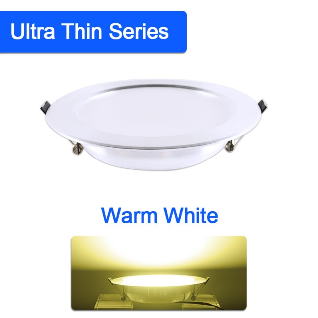 LED Downlight 10pcs 3w 5w 7w 9w 12w 18w AC 220V 240V Aluminum Ultrathin downlight Indoor LED Ceiling Round Recessed Waterproof