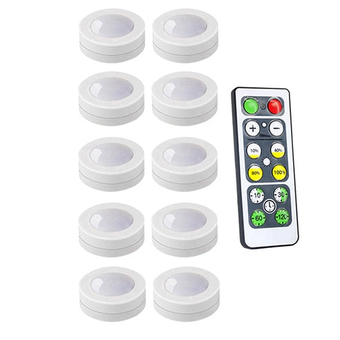 LED Puck Lights Wireless Downlight Spotlights For Close Wardrobe Hallway Night lamp