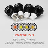 LED Spotlight Bulb GU10 MR16 E27 E14 Day Cold Warm White Grow Light 220V 240V LED COB Chip For Downlight Table Lamp Lampara