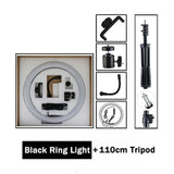 12" Dimmable LED Selfie Ring Light Photo Studio Light Photography Live Video Makeup for mobile phone with Tripod Phone Holder