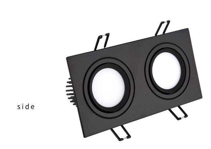 Recessed Double LED Dimmable Downlight COB 7w 9w 12W 24W Spot light decoration Ceiling Lamp AC 110V 220V