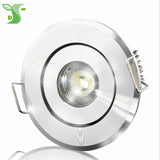 LED spot light lamp 10pcs 110V 220V LED Mini ceiling dimmable 1W 3W embed mini LED downlight white,black,silver Including drive