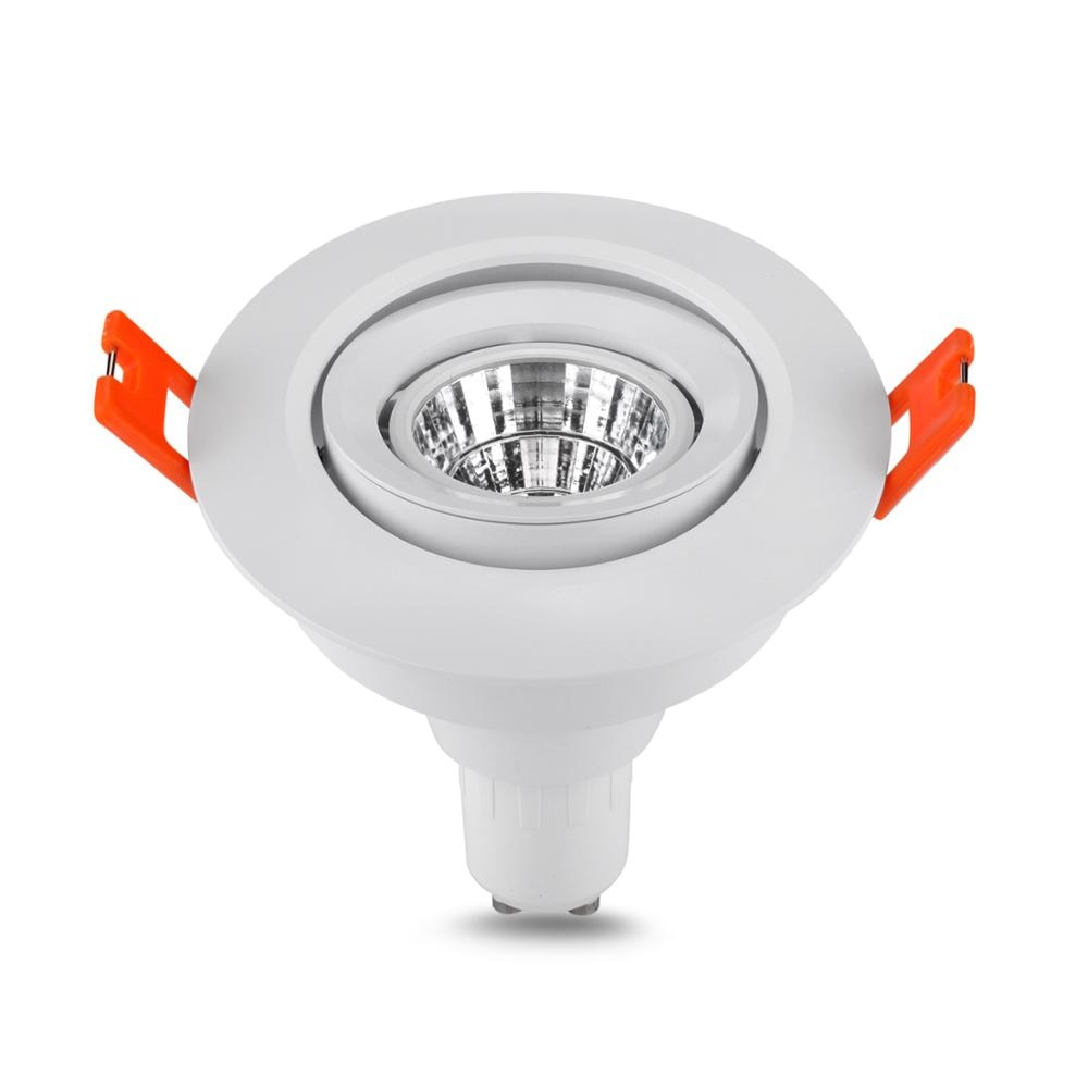 Led Downlight 2pcs Frame GU10 MR16 Halogen Led Spot Light Fixtures White Black Silver For Home