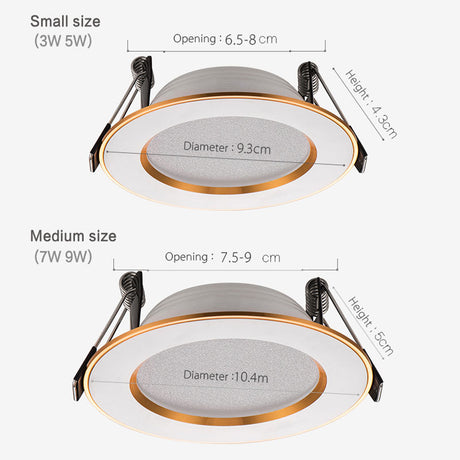 LED Downlight 10pcs/pack led downlight 3w 5w 7w 9w 12w 15w 18w ceiling recessed gold downlights high quality round panel light