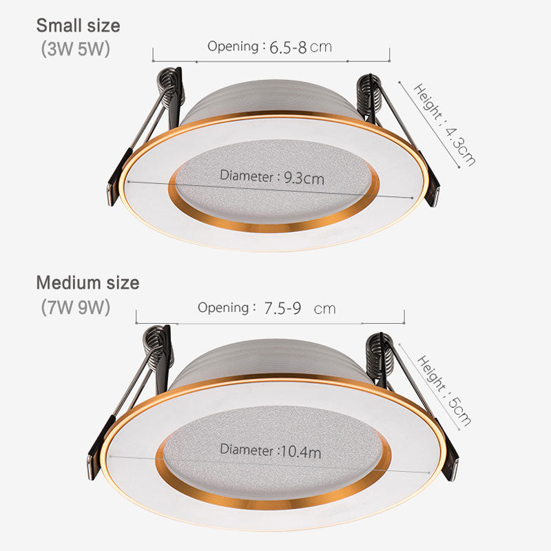 LED Downlight 10pcs/pack led downlight 3w 5w 7w 9w 12w 15w 18w ceiling recessed gold downlights high quality round panel light