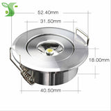 LED 5pcs/lot 110V 220V LED Mini ceiling LED spot light lamp dimmable 1W 3W mini LED downlight white,black,silver Including drive