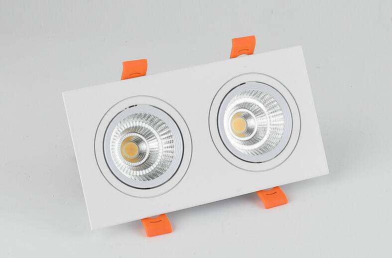 double square 1pcs Dimmable Led downlight light COB Ceiling Spot Light 20w 30W LED ceiling recessed Lights Indoor Lighting