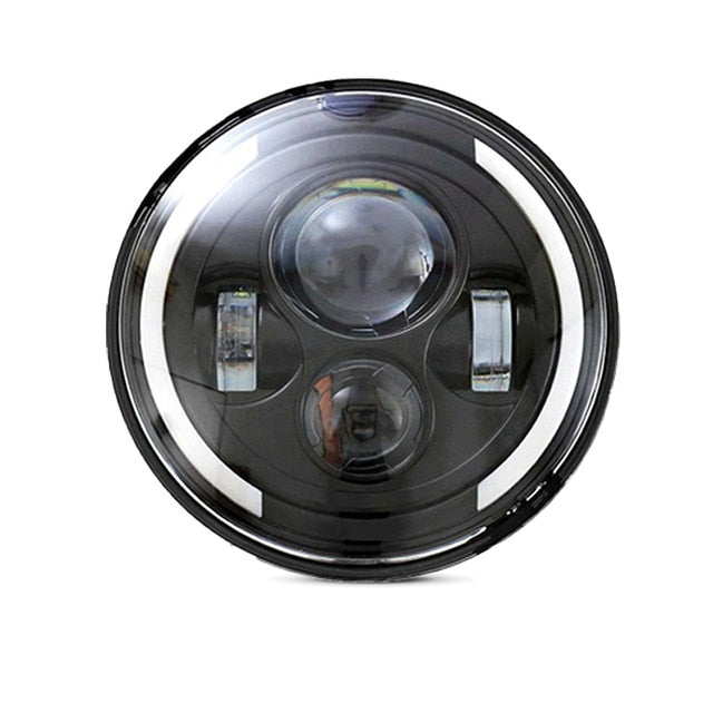 30W 7inch Round Led Headlight High Low Beam Light Halo Angle Eyes DRL Headlamp For Jeep Wrangler Off Road 4x4 Motorcycle