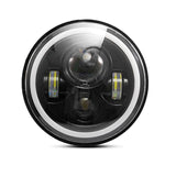 30W 7inch Round Led Headlight High Low Beam Light Halo Angle Eyes DRL Headlamp For Jeep Wrangler Off Road 4x4 Motorcycle