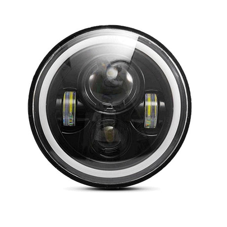 30W 7inch Round Led Headlight High Low Beam Light Halo Angle Eyes DRL Headlamp For Jeep Wrangler Off Road 4x4 Motorcycle