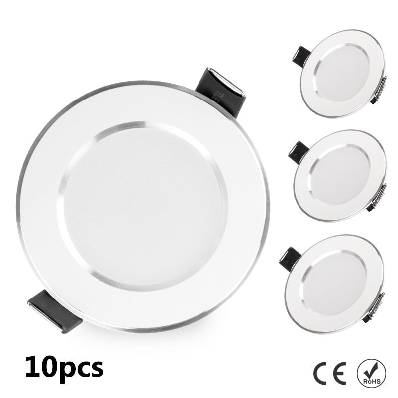 10Pcs LED Downlight 3W 5W 7W 9W 12W 15W Recessed Round LED Light Lamp 220V 240V Indoor Lighting Warm White Cold White