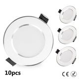 10Pcs LED Downlight 3W 5W 7W 9W 12W 15W Recessed Round LED Light Lamp 220V 240V Indoor Lighting Warm White Cold White