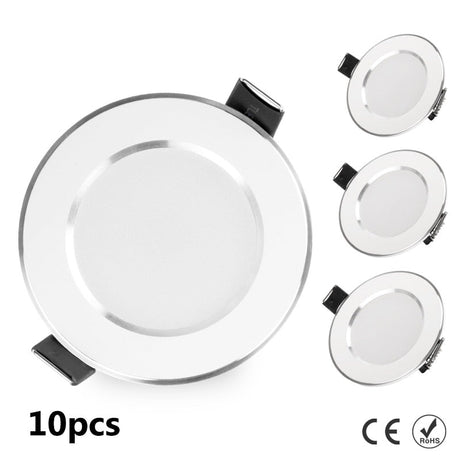 10Pcs LED Downlight 3W 5W 7W 9W 12W 15W Recessed Round LED Light Lamp 220V 240V Indoor Lighting Warm White Cold White