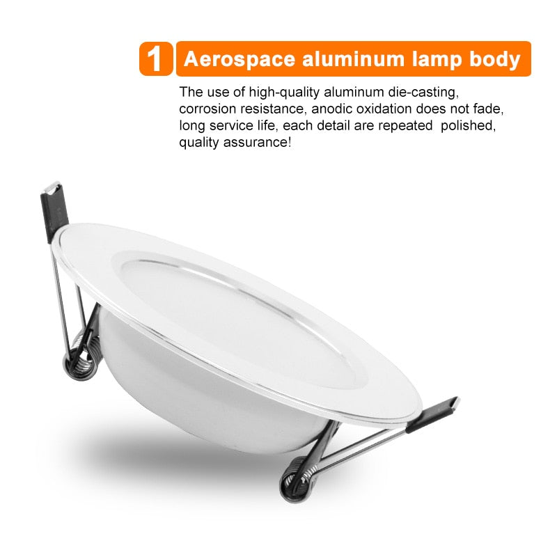 10Pcs LED Downlight 3W 5W 7W 9W 12W 15W Recessed Round LED Light Lamp 220V 240V Indoor Lighting Warm White Cold White