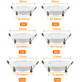 10Pcs LED Downlight 3W 5W 7W 9W 12W 15W Recessed Round LED Light Lamp 220V 240V Indoor Lighting Warm White Cold White