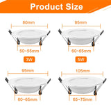 10Pcs LED Downlight 3W 5W 7W 9W 12W 15W Recessed Round LED Light Lamp 220V 240V Indoor Lighting Warm White Cold White