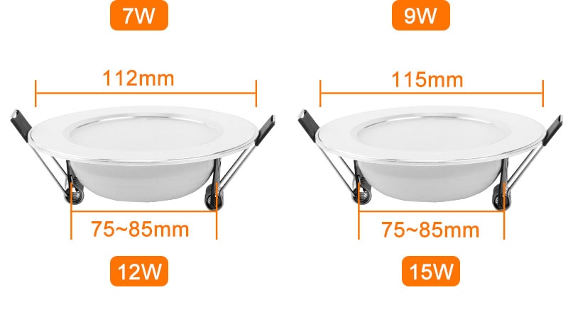 10Pcs LED Downlight 3W 5W 7W 9W 12W 15W Recessed Round LED Light Lamp 220V 240V Indoor Lighting Warm White Cold White