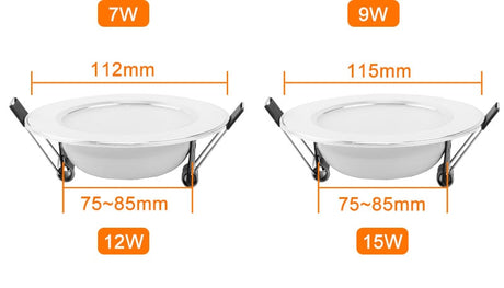 10Pcs LED Downlight 3W 5W 7W 9W 12W 15W Recessed Round LED Light Lamp 220V 240V Indoor Lighting Warm White Cold White