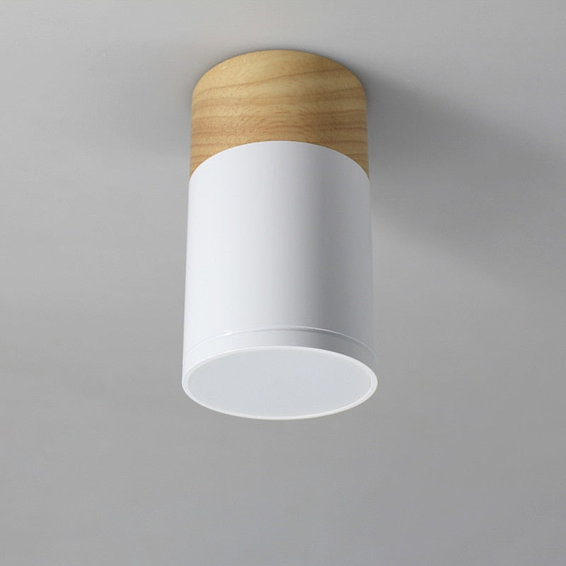 LED Downlight Wood Ceiling Lamp for Living Room Bedroom kitchen Corridor Hallways AC85-260V 5W Surface Mounted Downlight