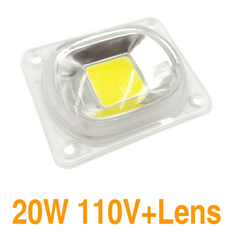 LED COB Chip +Lens Reflector Smart IC Chip 50W 30W 20W AC230V LED Beads DIY For LED Floodlight Need Heatsink for Cooling