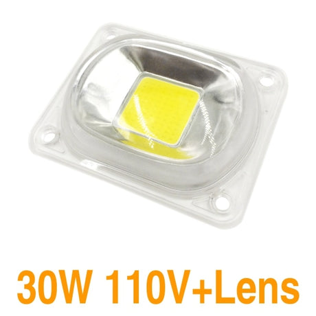 LED COB Chip +Lens Reflector Smart IC Chip 50W 30W 20W AC230V LED Beads DIY For LED Floodlight Need Heatsink for Cooling