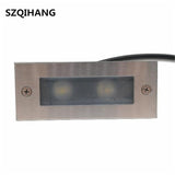 Outdoor Led Step Light IP68 Aluminum Embedded Staircase Corner Lamp Waterproof Recessed Wall Stair Lamp Footlight
