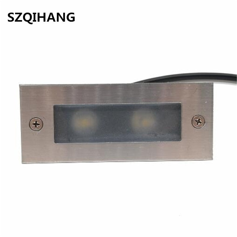 Outdoor Led Step Light IP68 Aluminum Embedded Staircase Corner Lamp Waterproof Recessed Wall Stair Lamp Footlight