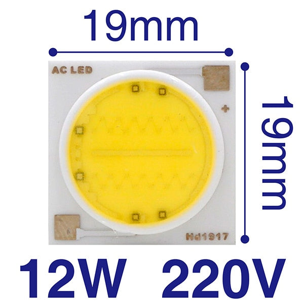 LED COB Lamp Chip 18W 15W 12W 9W 7W 5W 3W 220V 240V Input Smart IC Driver Fit For DIY Floodlight Spotlight Cold White Warm white