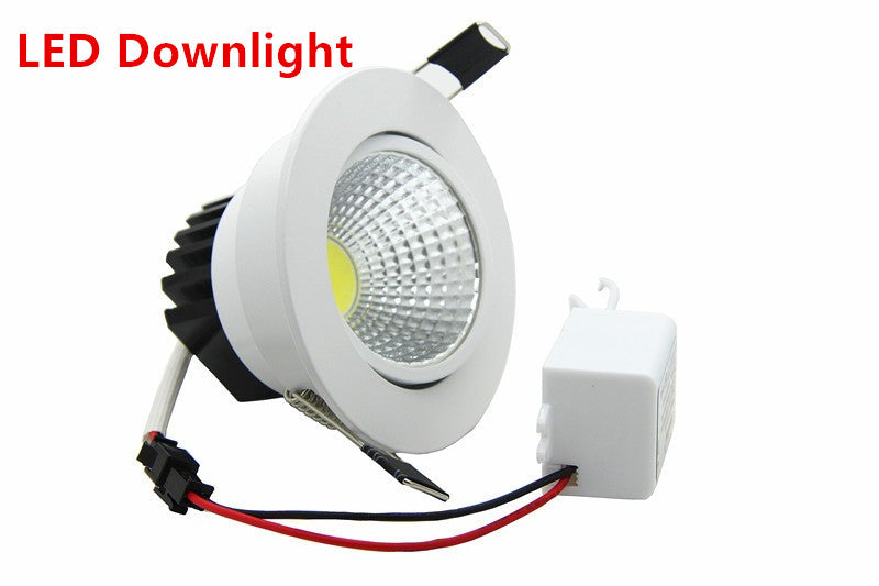 Dimmable LED COB Downlight AC110V 220V 3W/5W/7W/12W Recessed LED Spot Light lumination Indoor Decoration Ceiling Lamp
