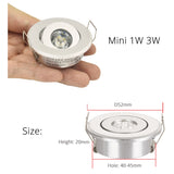 Special Silver Downlight Dimmable LED Mini 1W 3W 4W 5W 7W Warm Nature Pure White Recessed Lamp Spot light Indoor Lighting