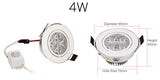 Special Silver Downlight Dimmable LED Mini 1W 3W 4W 5W 7W Warm Nature Pure White Recessed Lamp Spot light Indoor Lighting