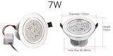 Special Silver Downlight Dimmable LED Mini 1W 3W 4W 5W 7W Warm Nature Pure White Recessed Lamp Spot light Indoor Lighting