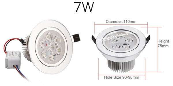 Special Silver Downlight Dimmable LED Mini 1W 3W 4W 5W 7W Warm Nature Pure White Recessed Lamp Spot light Indoor Lighting