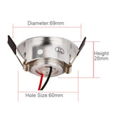 Special Silver Downlight Dimmable LED Mini 1W 3W 4W 5W 7W Warm Nature Pure White Recessed Lamp Spot light Indoor Lighting