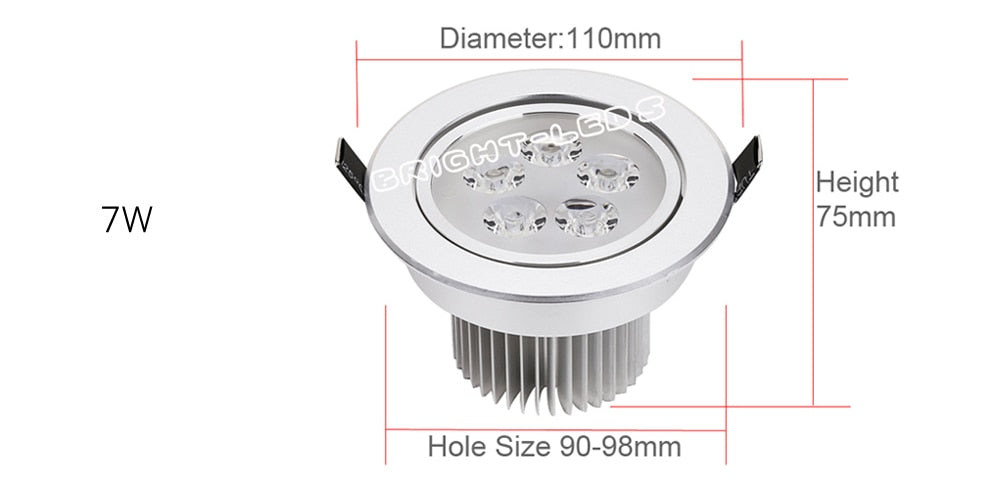 Special Silver Downlight Dimmable LED Mini 1W 3W 4W 5W 7W Warm Nature Pure White Recessed Lamp Spot light Indoor Lighting