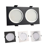 LED Downlights 5W 10W AC85-265V Square silver Black White LED Ceiling Lamp Down Light for Kitchen Home Office Indoor Lighting