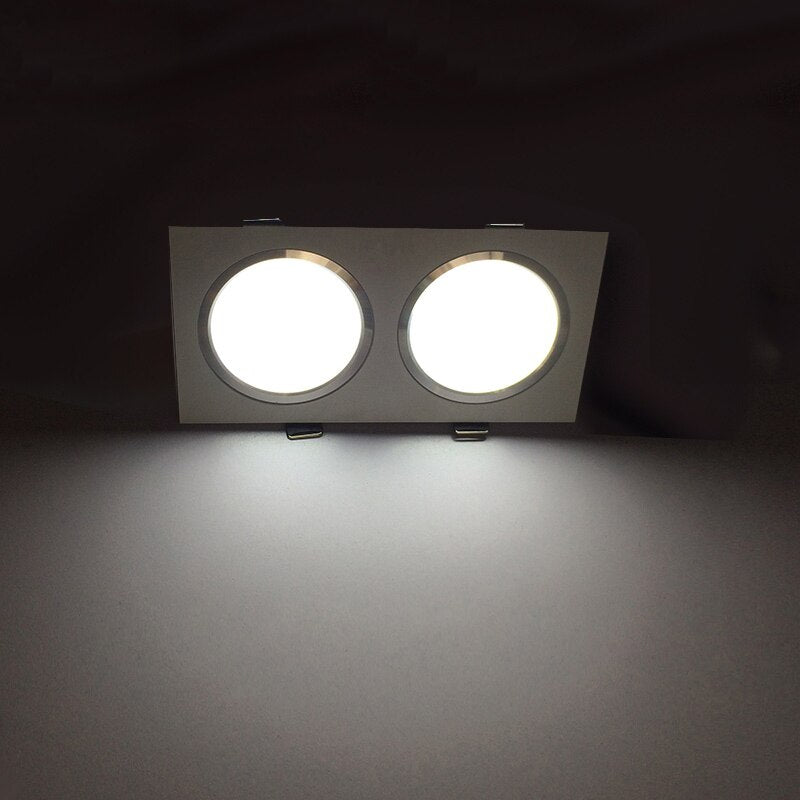 LED Downlights 5W 10W AC85-265V Square silver Black White LED Ceiling Lamp Down Light for Kitchen Home Office Indoor Lighting