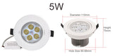 Residential LED Downlight Dimmable 1W 3W 4W 5W 7W Warm Nature Pure White 110V 220V Recessed LED Lamp Spot Light Indoor Lighting