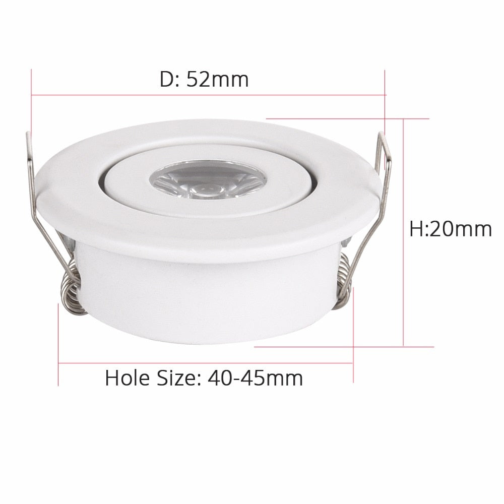 Residential LED Downlight Dimmable 1W 3W 4W 5W 7W Warm Nature Pure White 110V 220V Recessed LED Lamp Spot Light Indoor Lighting