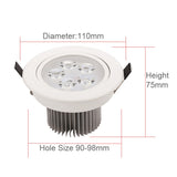 Residential LED Downlight Dimmable 1W 3W 4W 5W 7W Warm Nature Pure White 110V 220V Recessed LED Lamp Spot Light Indoor Lighting