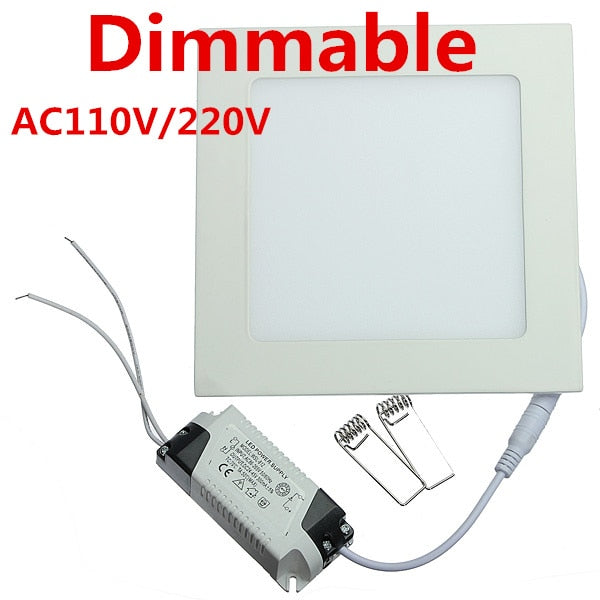 Dimmable 25 Watt Ultra thin design LED Dimmable Ceiling Recessed Grid Downlight / Slim Square Panel Light