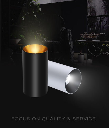  LED Downlights Surface Mounted Tube Ceiling Lamp 7W 12W COB Spotlight Downlighters 110V 220V Light Fixtures