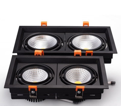 Super Bright Recessed square 1pcs LED Dimmable Downlight COB 10w 20W 30w LED Spot light LED decoration Ceiling Lamp AC85-265v